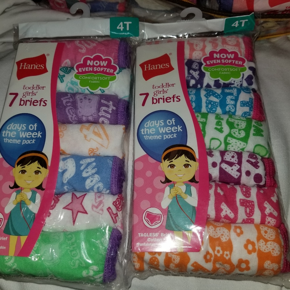 New with tags Hanes toddler girls' SZ 4T-  briefs  SOLD